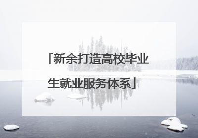 新余打造高校毕业生就业服务体系