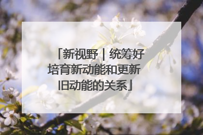 新视野｜统筹好培育新动能和更新旧动能的关系