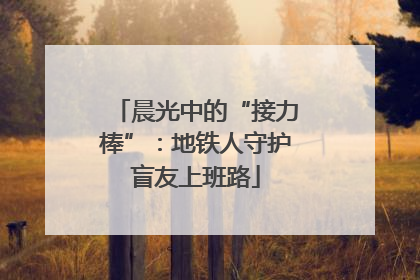 晨光中的“接力棒”：地铁人守护盲友上班路