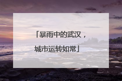 暴雨中的武汉，城市运转如常