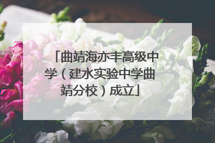 曲靖海亦丰高级中学（建水实验中学曲靖分校）成立
