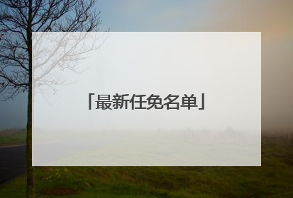 最新任免名单