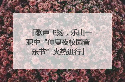 歌声飞扬，乐山一职中“仲夏夜校园音乐节”火热进行