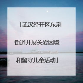 武汉经开区东荆街道开展关爱困境和留守儿童活动