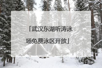 武汉东湖听涛泳场免费泳区开放