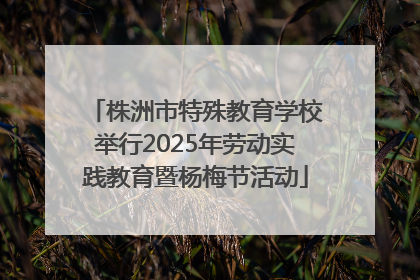 株洲市特殊教育学校举行2025年劳动实践教育暨杨梅节活动