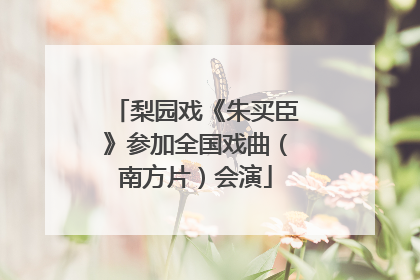 梨园戏《朱买臣》参加全国戏曲（南方片）会演