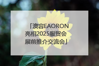 澳容EAORON亮相2025服贸会展前推介交流会