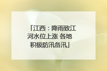 江西：降雨致江河水位上涨 各地积极防汛备汛