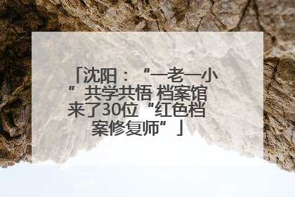 沈阳：“一老一小”共学共悟 档案馆来了30位“红色档案修复师”