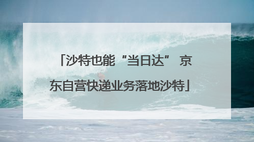 沙特也能“当日达” 京东自营快递业务落地沙特