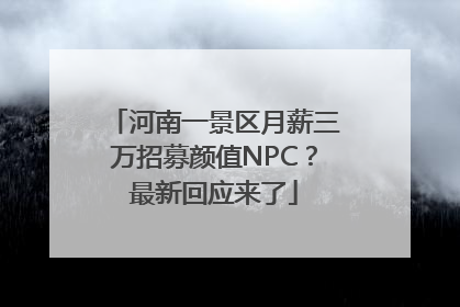河南一景区月薪三万招募颜值NPC？最新回应来了