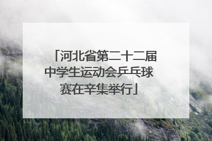 河北省第二十二届中学生运动会乒乓球赛在辛集举行