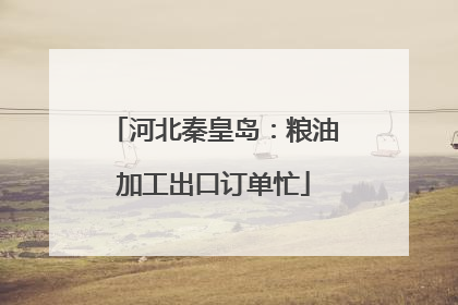 河北秦皇岛：粮油加工出口订单忙