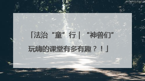 法治“童”行｜“神兽们”玩嗨的课堂有多有趣？！