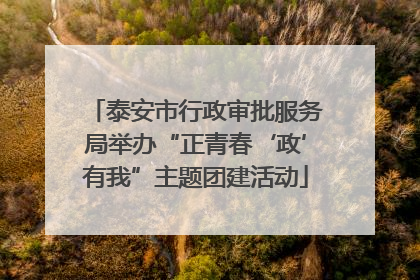 泰安市行政审批服务局举办“正青春‘政’有我”主题团建活动