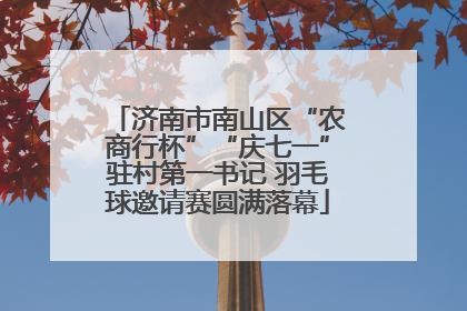 济南市南山区“农商行杯”“庆七一”驻村第一书记 羽毛球邀请赛圆满落幕