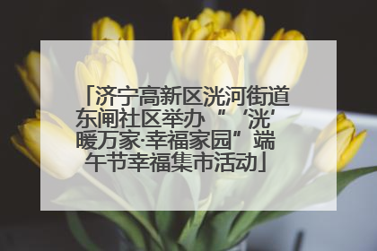 济宁高新区洸河街道东闸社区举办“‘洸’暖万家·幸福家园”端午节幸福集市活动