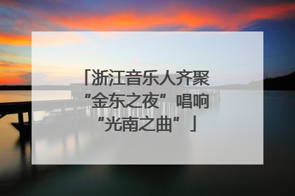 浙江音乐人齐聚“金东之夜”唱响“光南之曲”