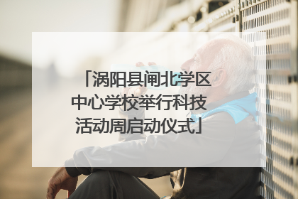 涡阳县闸北学区中心学校举行科技活动周启动仪式