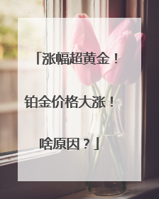 涨幅超黄金！铂金价格大涨！啥原因？