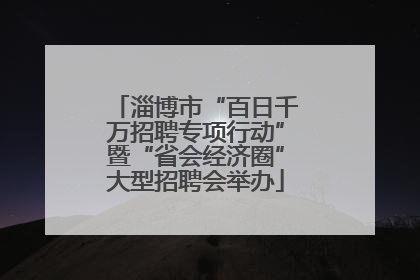 淄博市“百日千万招聘专项行动”暨“省会经济圈”大型招聘会举办