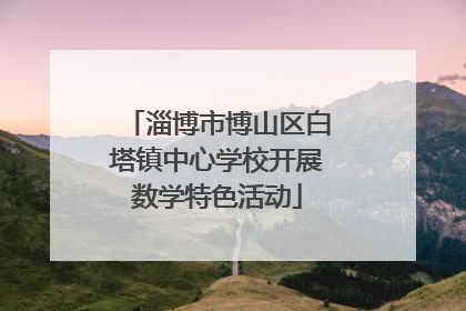 淄博市博山区白塔镇中心学校开展数学特色活动