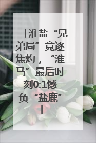 淮盐“兄弟局”竞逐焦灼，“淮马”最后时刻0:1憾负“盐鹿”