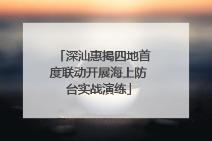 深汕惠揭四地首度联动开展海上防台实战演练