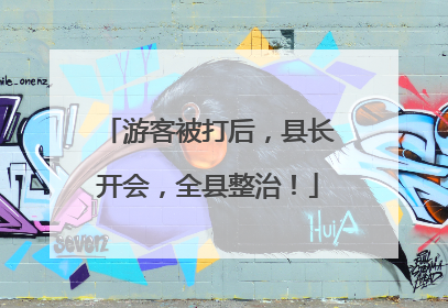 游客被打后，县长开会，全县整治！