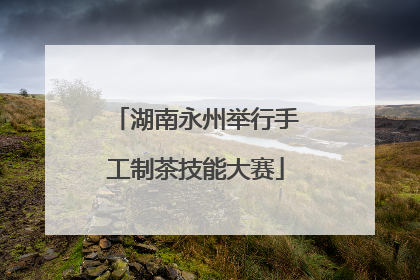 湖南永州举行手工制茶技能大赛