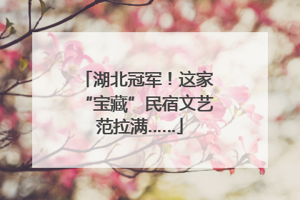 湖北冠军！这家“宝藏”民宿文艺范拉满……