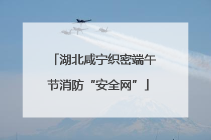 湖北咸宁织密端午节消防“安全网”