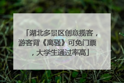 湖北多景区创意揽客，游客背《离骚》可免门票，大学生通过率高