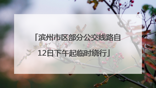 滨州市区部分公交线路自12日下午起临时绕行