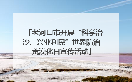 老河口市开展“科学治沙、兴业利民”世界防治荒漠化日宣传活动