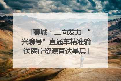 聊城：三向发力 “兴聊号”直通车精准输送医疗资源直达基层
