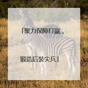 聚力保障打赢，锻造后装尖兵