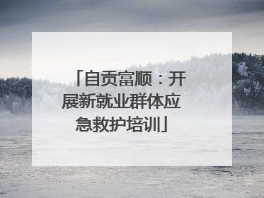 自贡富顺：开展新就业群体应急救护培训