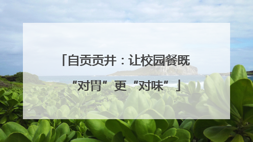 自贡贡井：让校园餐既“对胃”更“对味”