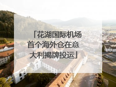 花湖国际机场首个海外仓在意大利揭牌投运