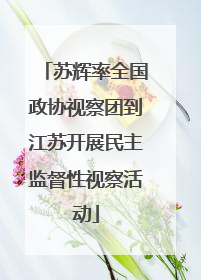 苏辉率全国政协视察团到江苏开展民主监督性视察活动