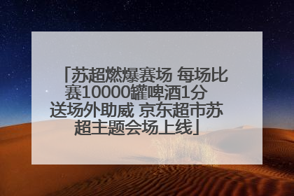 苏超燃爆赛场 每场比赛10000罐啤酒1分送场外助威 京东超市苏超主题会场上线