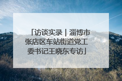 访谈实录｜淄博市张店区车站街道党工委书记王晓东专访