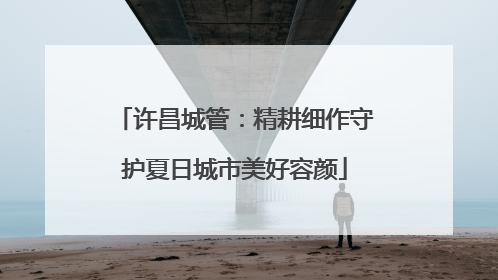 许昌城管：精耕细作守护夏日城市美好容颜
