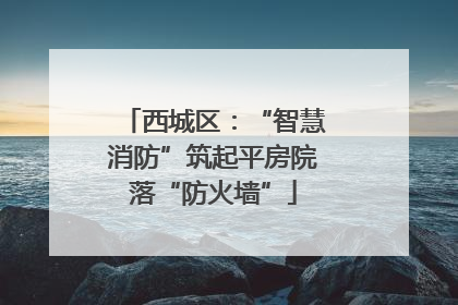 西城区：“智慧消防”筑起平房院落“防火墙”