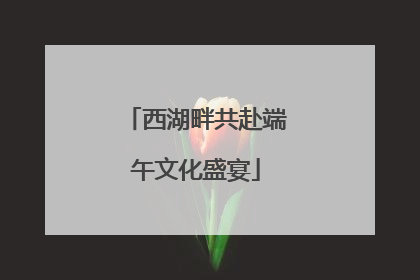西湖畔共赴端午文化盛宴