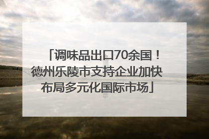 调味品出口70余国！德州乐陵市支持企业加快布局多元化国际市场
