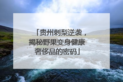 贵州刺梨逆袭，揭秘野果变身健康奢侈品的密码