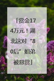 赏金174万元！湖北这对“80后”姐弟被悬赏